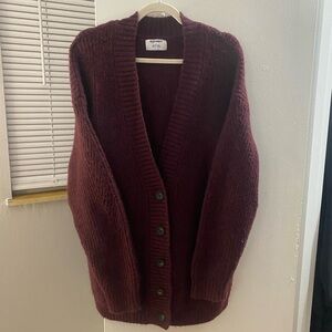 Old Navy Maroon Button Down Cardigan
